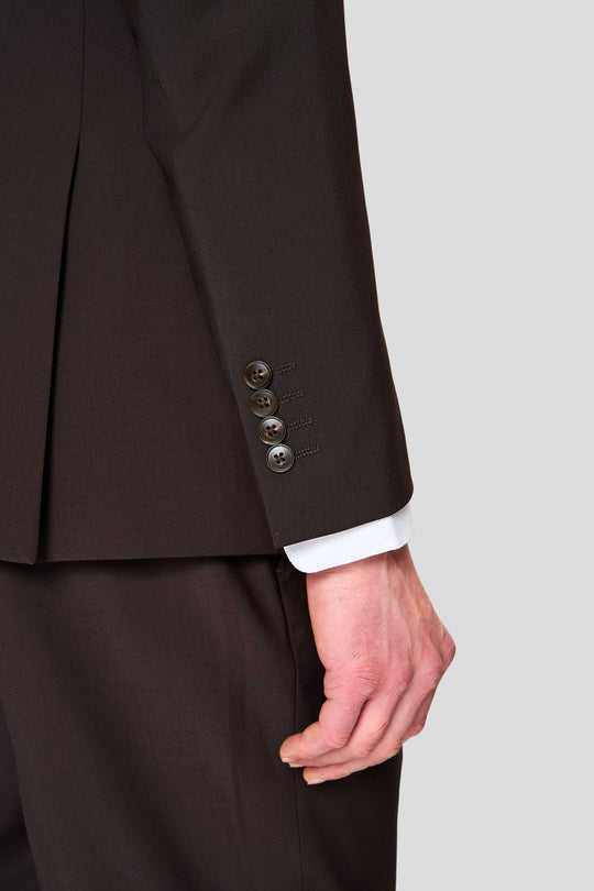 PREMIUM brun dobbeltradet blazer