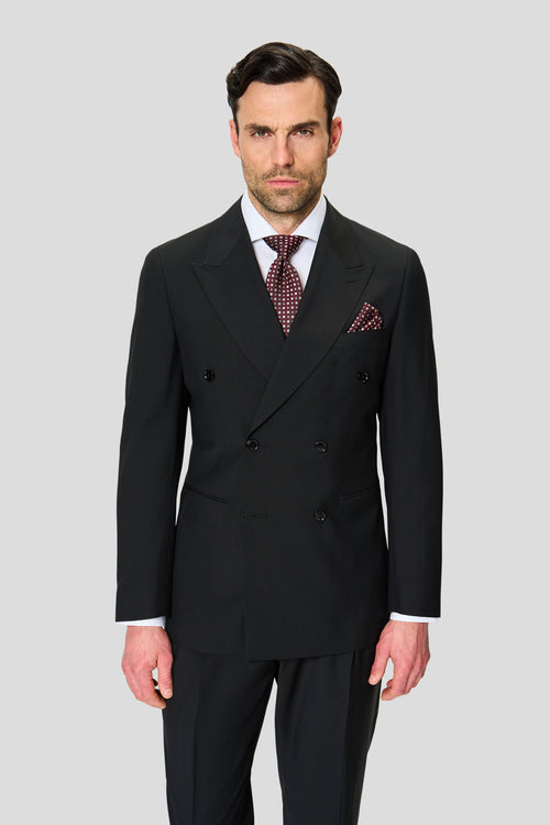 PREMIUM sort dobbeltradet blazer