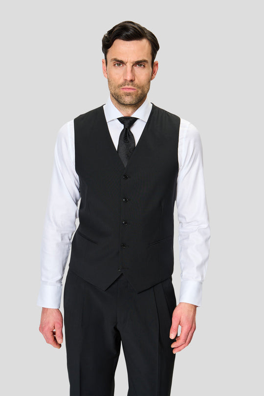 PREMIUM sort three-piece jakkesæt