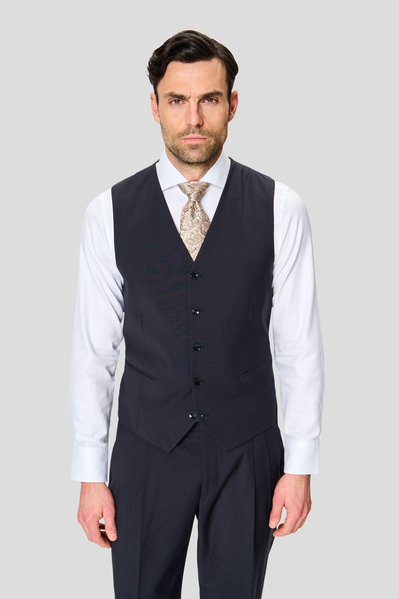 PREMIUM navy three-piece jakkesæt