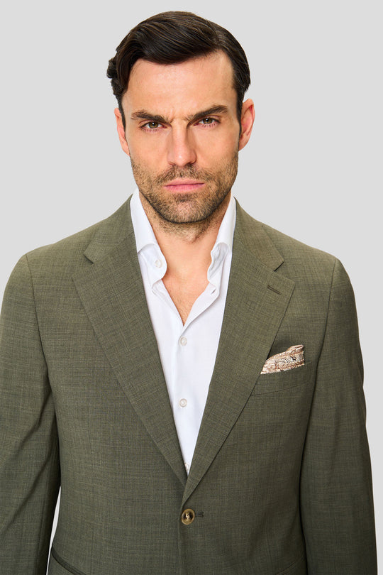EXCLUSIVE grøn meleret blazer