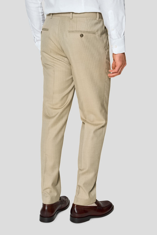 HERITAGE beige habitbukser med sildeben