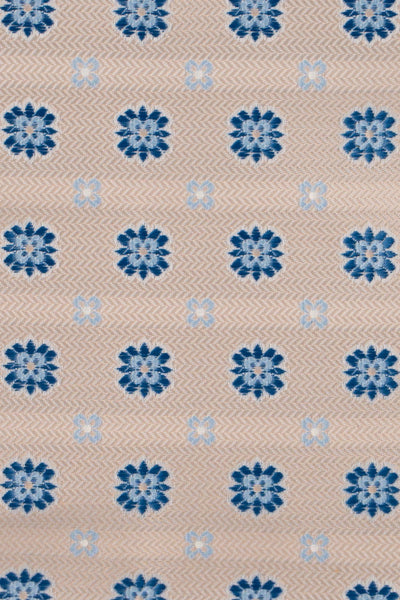 Slips & lommekluds pakke (Beige & blåt blomstret)