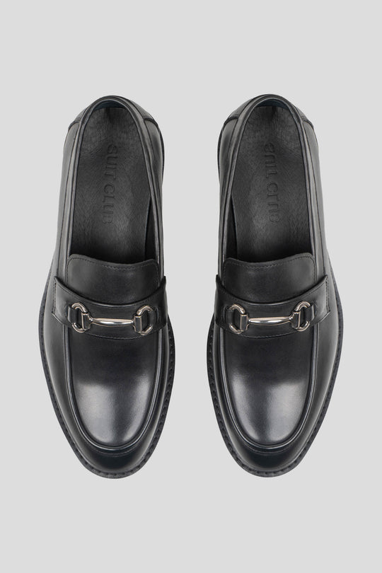 Sort chunky loafer med buckle Ahler