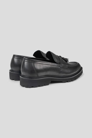 Sort chunky loafer med tassel Ahler