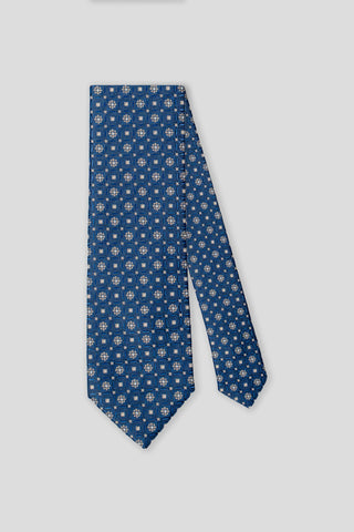 Blåt blomstret slips