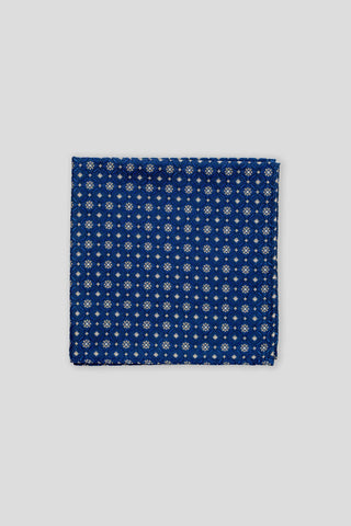 Blå blomstret lommeklud