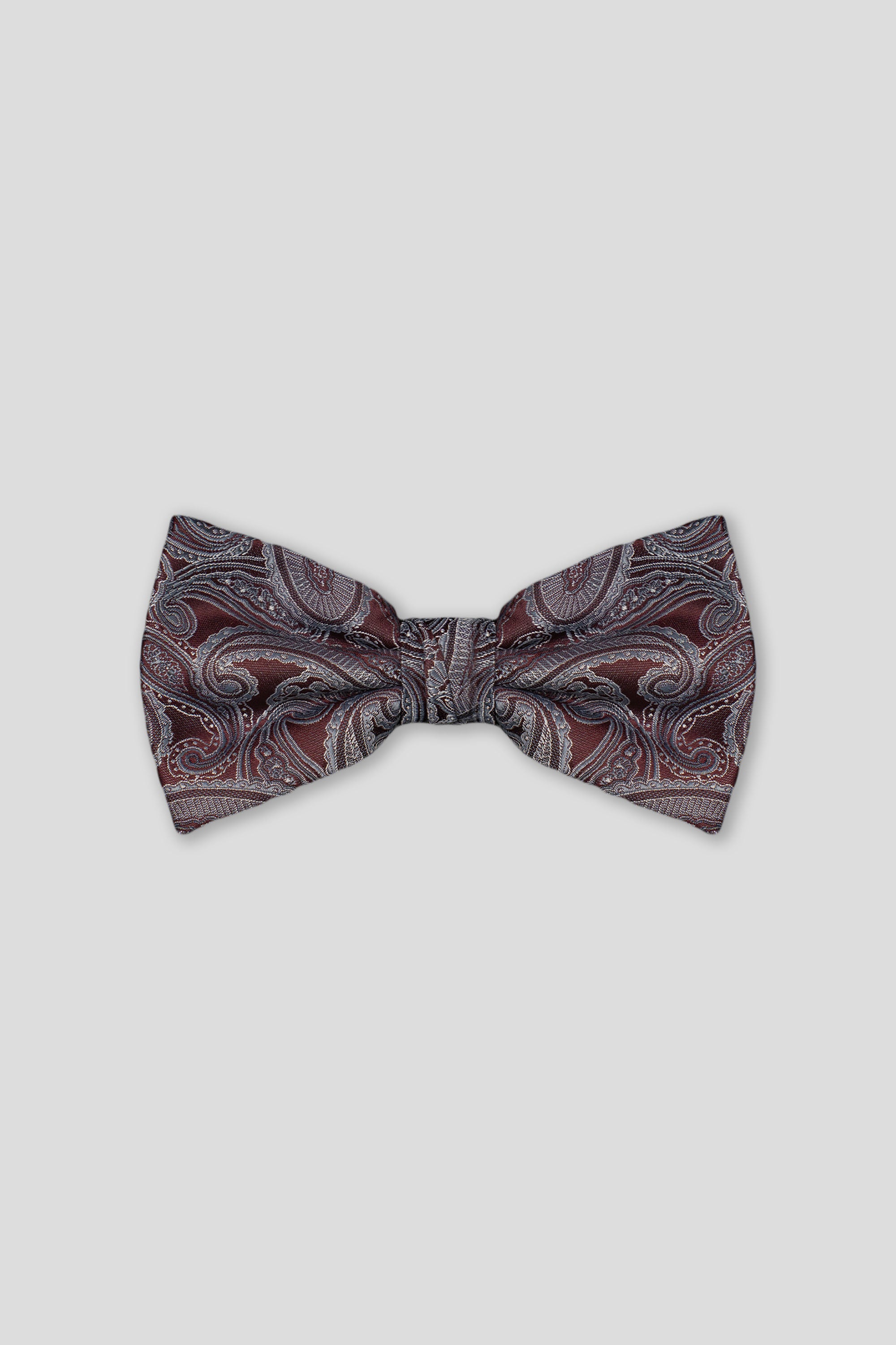 Bordeaux & grå paisley butterfly PVD