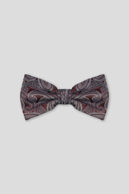 Bordeaux & grå paisley butterfly