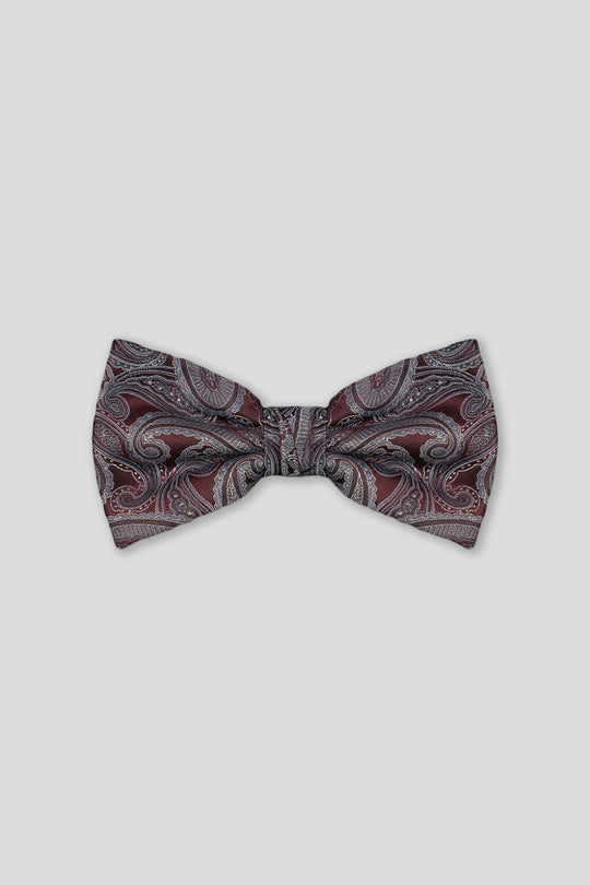 Bordeaux & grå paisley butterfly PVD