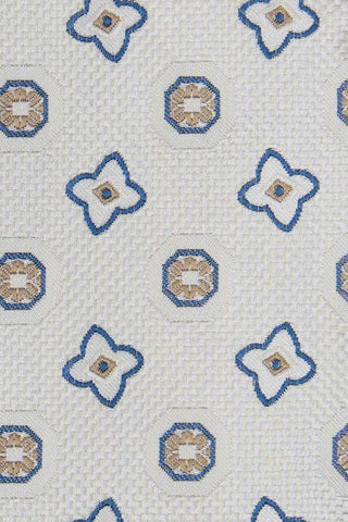 Off-white blomstret silkelommeklud PVD