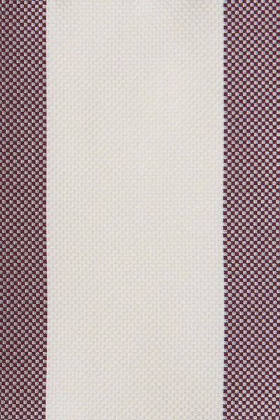 Vinrødt stribet silkeslips