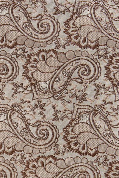 Beige paisley silkeslips