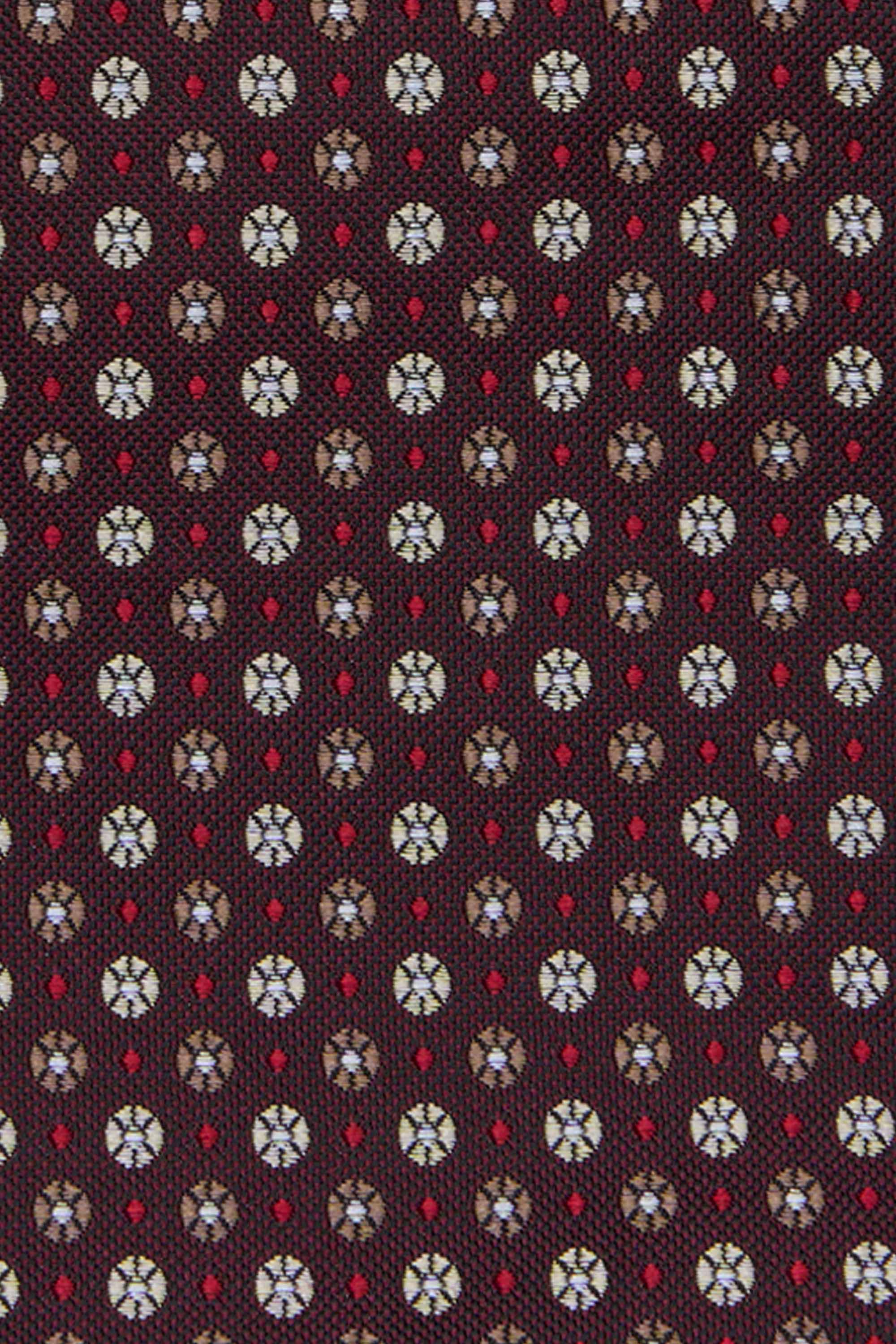 Bordeaux blomstret silkelommeklud PVD