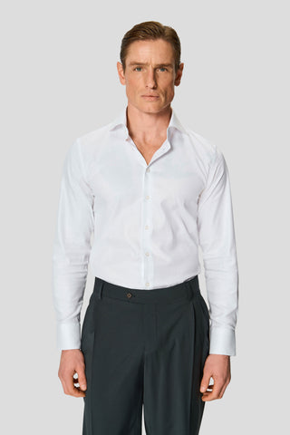 Exclusive twill skjorte hvid slim