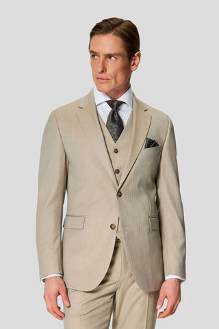 HERITAGE beige vest med sildeben MBO