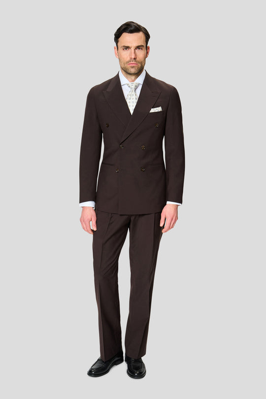 PREMIUM brun dobbeltradet blazer