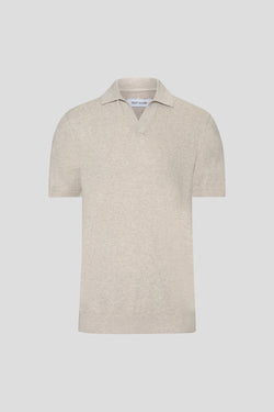 Kortærmet sand polo