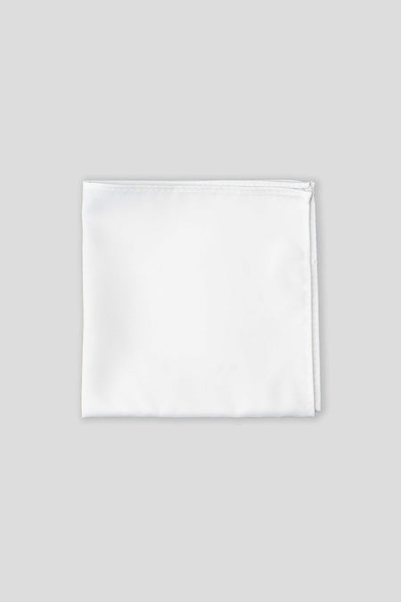 Hvid satin lommeklud