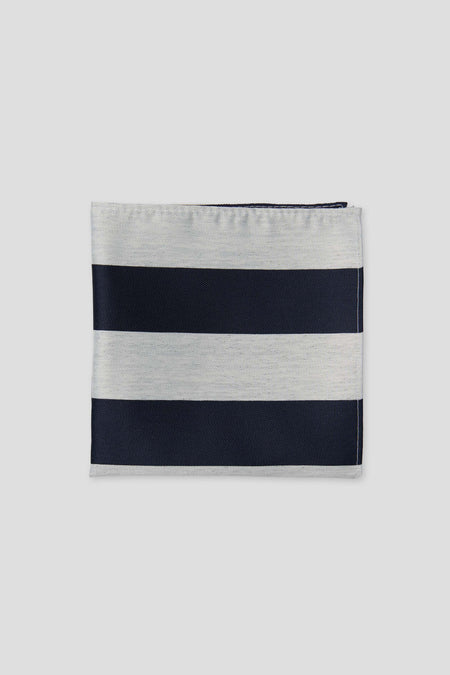 Navy stribet lommeklud
