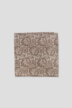 Beige paisley silkelommeklud