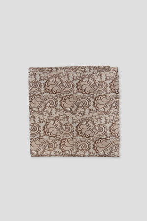 Beige paisley silkelommeklud