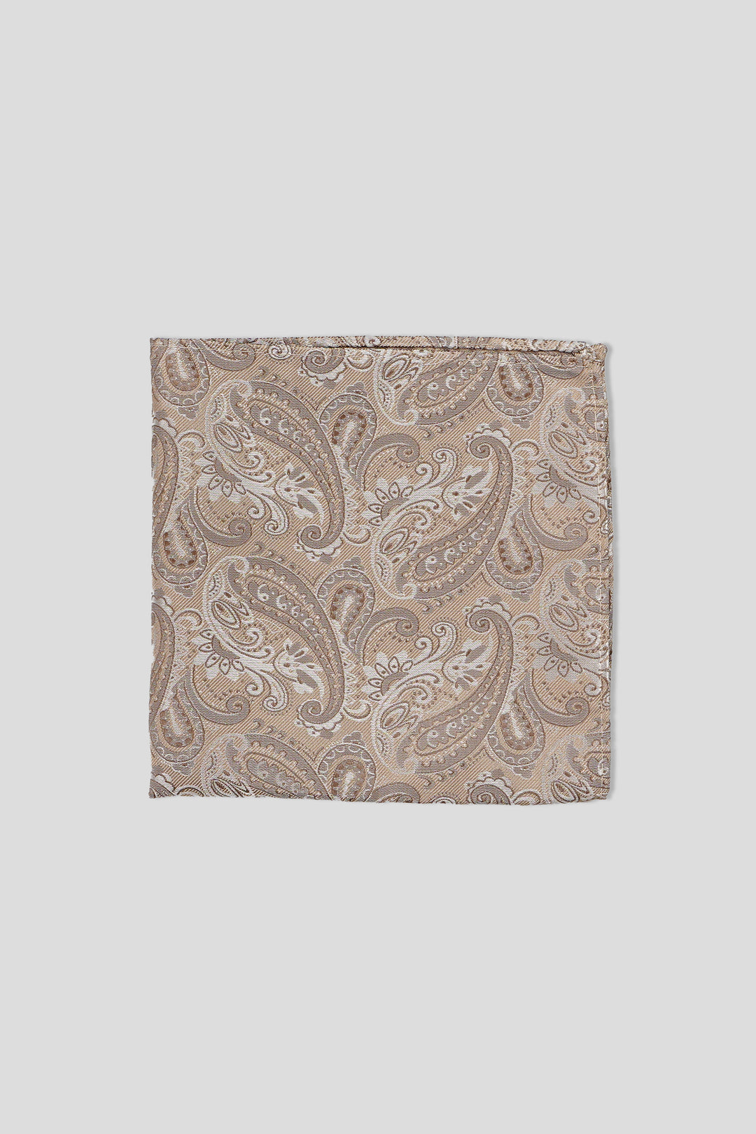 Champagne paisley lommeklud PVD