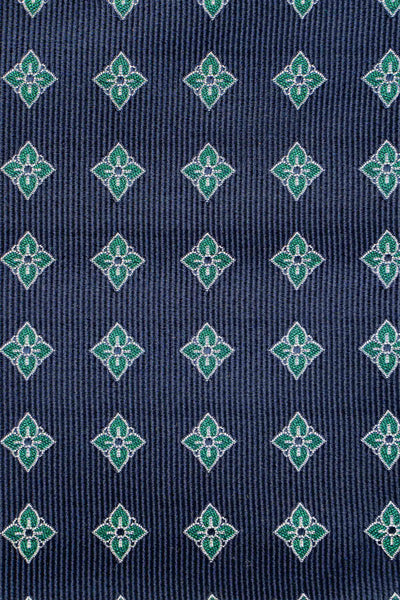 Slips & lommekluds pakke (mørkegrøn blomstret i silke)