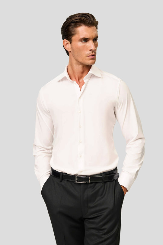 Signatur performance skjorte off white slim