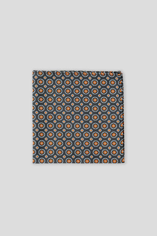 Orange blomstret lommeklud PVD