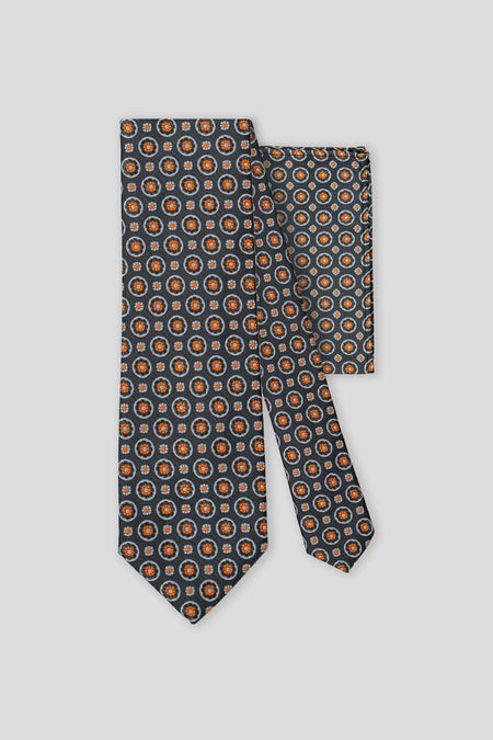 Slips & lommekluds pakke (Orange blomstret)