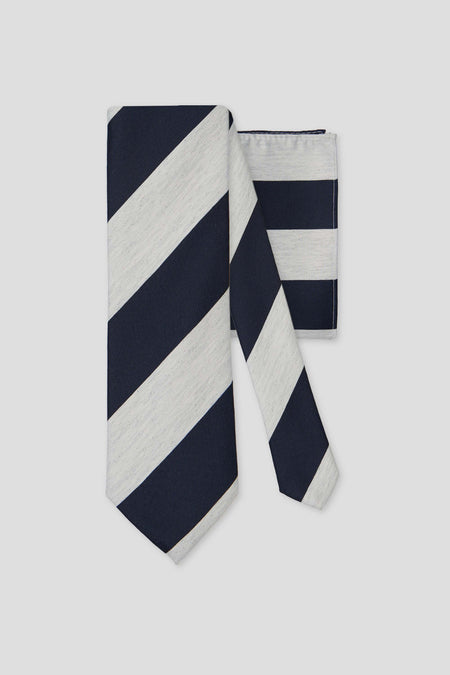 Slips & lommekluds pakke (Navy stribet)