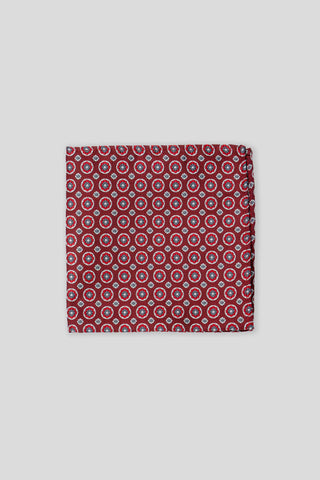 Rød blomstret lommeklud PVD