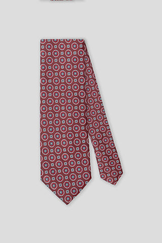 Rødt blomstret slips