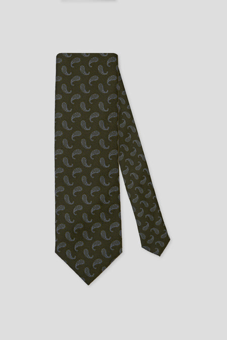 Grønt paisley slips