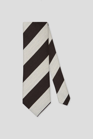 Brunt stribet silkeslips PVD